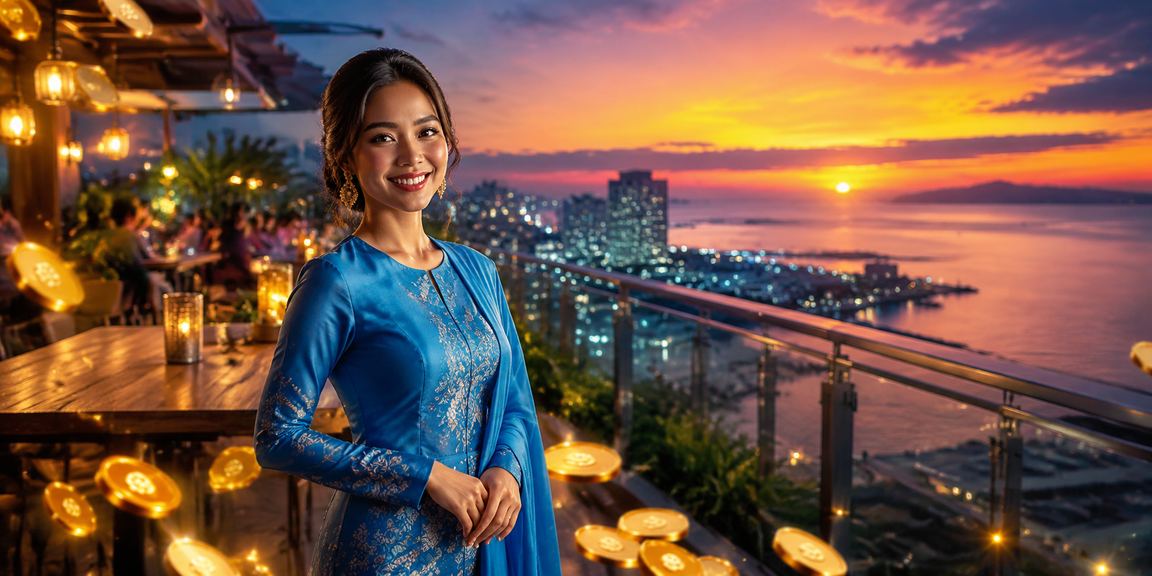 Suasana hiburan kasino di Kota Kinabalu dengan pakaian tradisional baju kurung