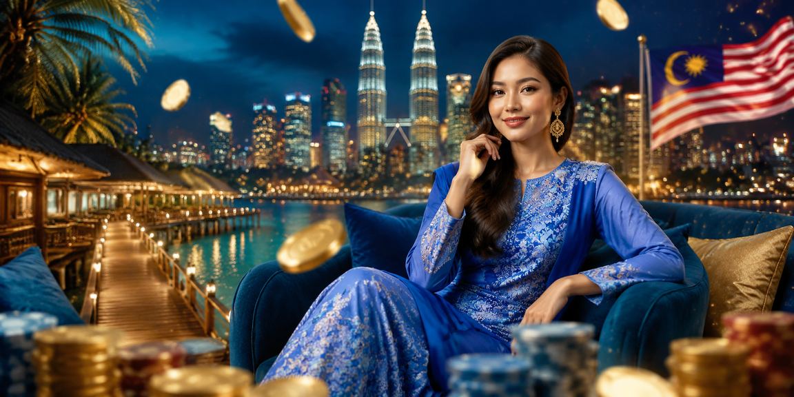 Suasana kasino hiburan malam di Kuala Lumpur dengan tema baju kurung moden