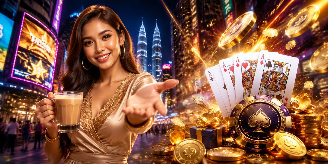 Focused poker playing table in Kuala Lumpur with vibrant ambience